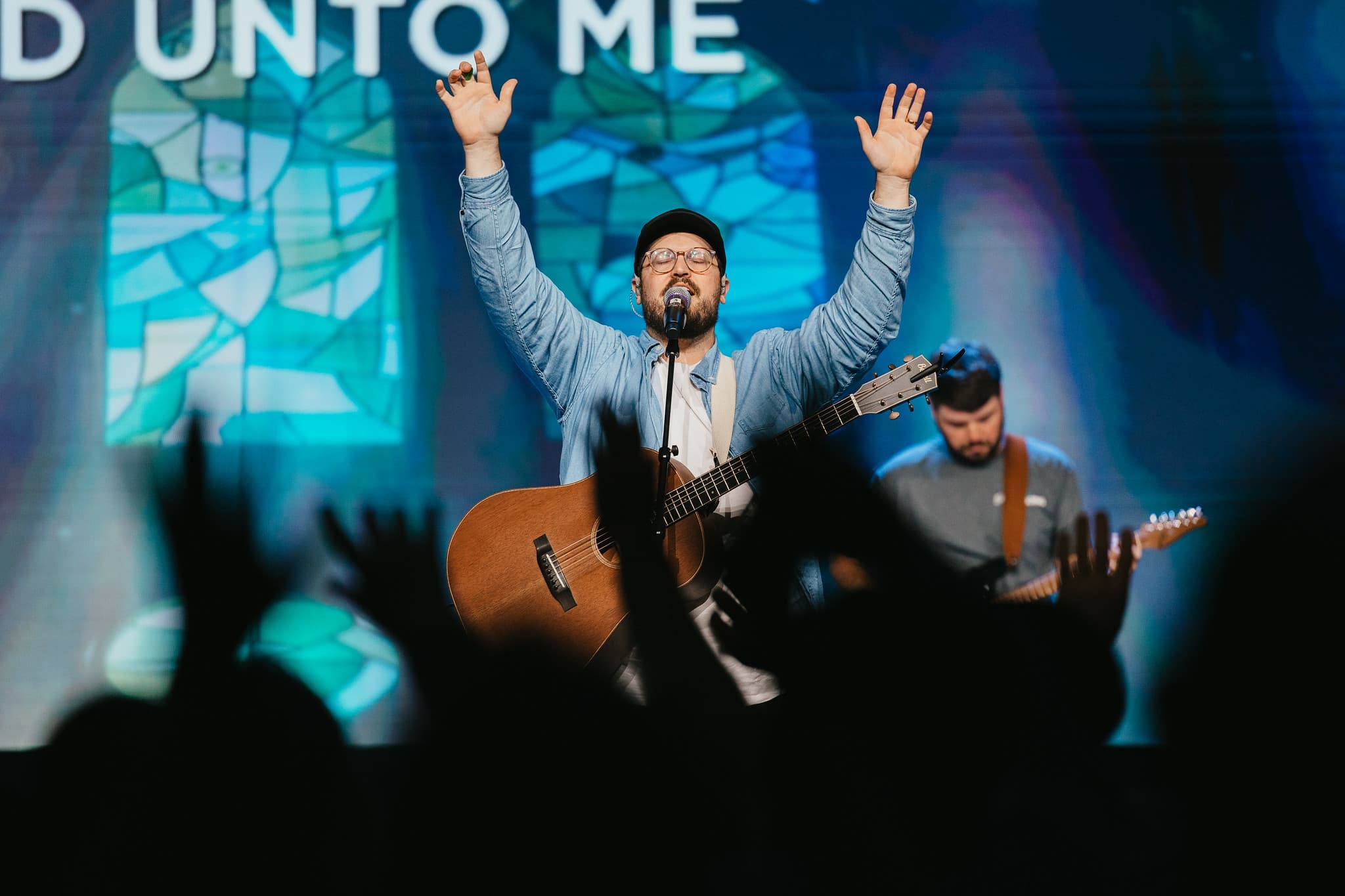 Joe Richardson leading worship